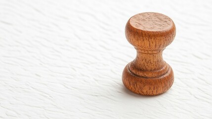 Wooden Success Stamp on Crisp White Paper