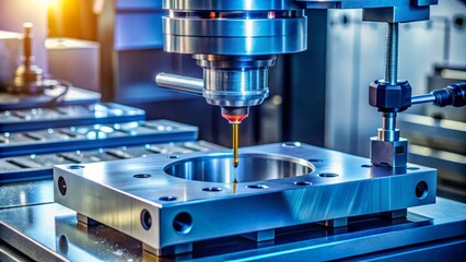 Precision industrial machine equipped with advanced sensors and software accurately measures geometric dimensions and