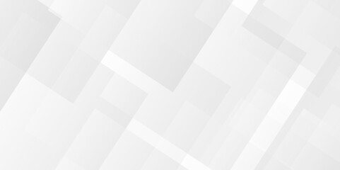 Obraz premium White and gray overlap triangle geometric technology pattern. minimal rectangle randomly arranged white lines transparent background layers overlapping presentation design.