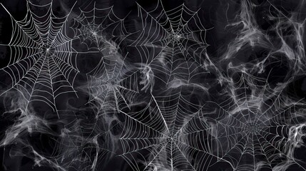 Naklejka premium Realistic halloween spider webs collection, Halloween elements, Happy Halloween