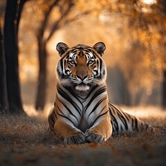 Fototapeta premium tiger isolated on cute background