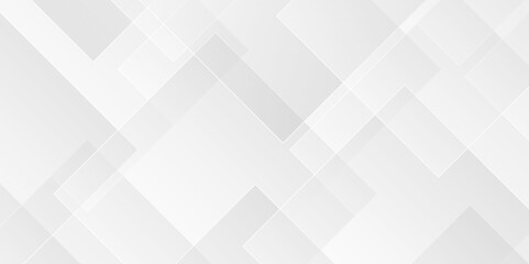 White and gray overlap triangle geometric technology pattern. minimal rectangle randomly arranged white lines transparent background layers overlapping presentation design.