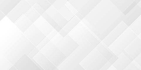 White and gray overlap triangle geometric technology pattern. minimal rectangle randomly arranged white lines transparent background layers overlapping presentation design.