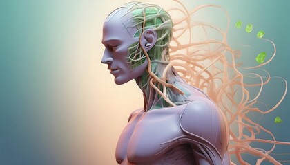 Parasitic Relationship Concept - Visualization of human figures prone to parasitic diseases.