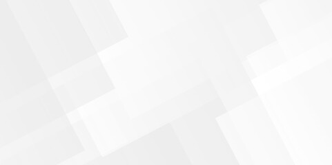Obraz premium White and gray overlap triangle geometric technology pattern. minimal rectangle randomly arranged white lines transparent background layers overlapping presentation design.
