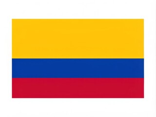 Naklejka premium Vibrant Colombian flag vector illustration featuring three horizontal stripes of yellow, blue, and red, symbolizing