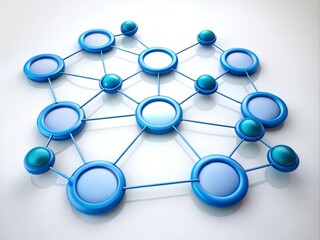 Vibrant, interconnected blue circles form a seamless network, symbolizing unity, collaboration, and infinite