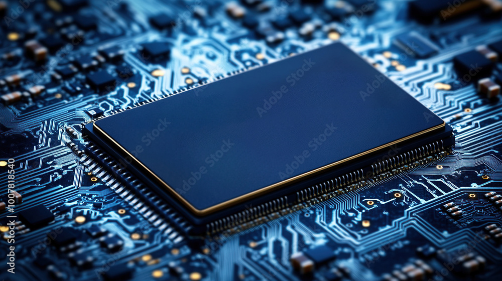 Poster next-generation processor chip with luminescent circuits