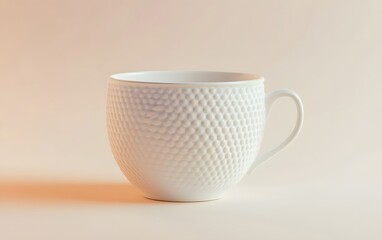 White Cup with Elegant Pattern