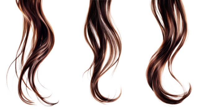 High-Quality PNG of brown hair Isolated on White Background – High Resolution