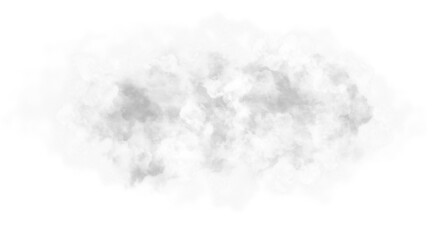 Realistic White Smoke Overlay on a transparent background