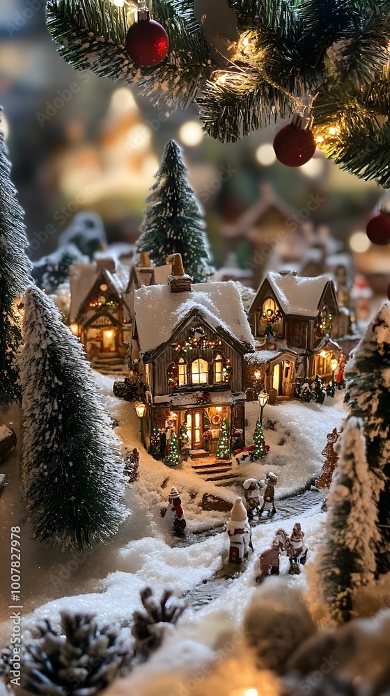 Canvas Prints Christmas village