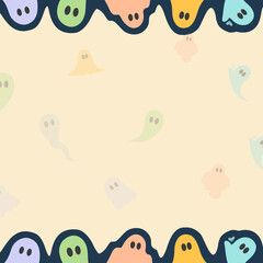 seamless pattern with halloween ghost