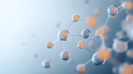 Molecular Self-Organization in Nanotechnology - Detailed 3D Render Visualizing Atomic-Scale Interactions and Precision in Molecular Assembly