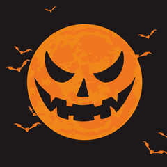 halloween background with pumpkin
