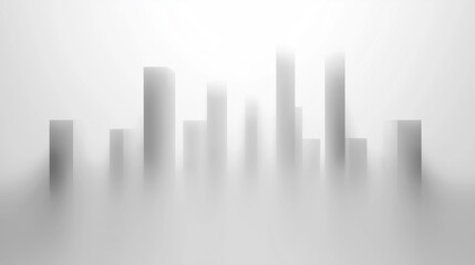 Fototapeta premium A mysterious cityscape shrouded in a thick fog.