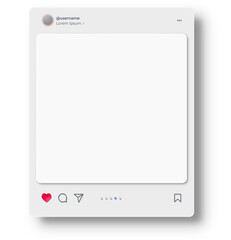 Social media post interface mockup. Social media mobile app page template design for user carousel...