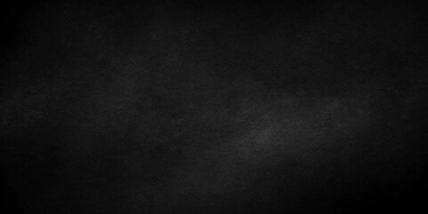 Dark Black background texture, old vintage charcoal black backdrop paper with watercolor. Abstract background with black wall surface, black stucco texture. Black gray satin dark texture luxurious. 