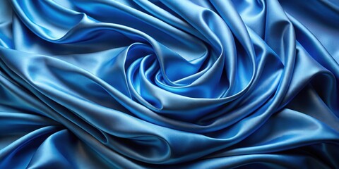 Obraz premium Elegant blue fabric texture with flowing curves and soft lighting creates a luxurious and sophisticated look , luxury
