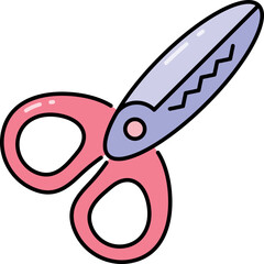 Zigzag scissor line icon