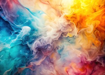 Light Toned Marble Effect Background with Smoky Watercolor Style in Modern Abstract Design