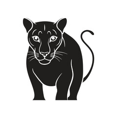 Panther silhouette vector style illustration.