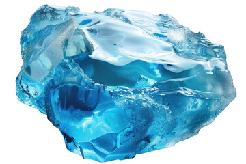 Fototapeta premium Transparent Blue Iceberg Abstract: A Frozen Form in Time