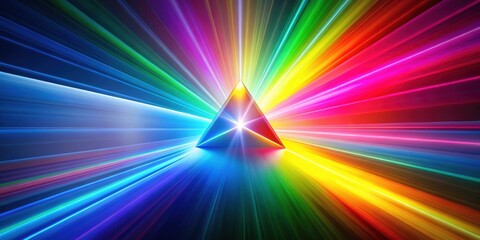 Obraz premium Vivid colorful abstract background resembling light through a prism, blurry, pink, red, orange, yellow, blue, purple