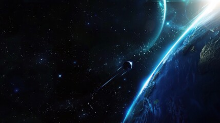 Star Earth Sky - Deep Blue Night Sky Wallpaper Background. A captivating view of the starry sky above Earth, with a deep blue hue creating a mesmerizing and dreamy backdrop