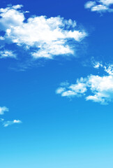Fototapeta premium 背景素材_青空と雲