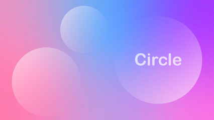 Bubbles abstract geometric on gradient background. Yellow pink blue and purple colour gradation. Graphic Business background hitech technology digital design illustration web template.