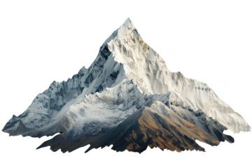 Transparent Mountain Peak Isolated On Black Background
