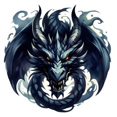 Obraz premium logo of a dragon with white background