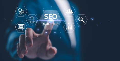 Business professionals harness SEO tools. Boosting visibility, dominating search engine rankings through strategic optimization techniques, digital marketing efforts for greater success.