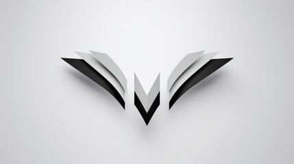 An abstract black arrow background in a white and blue color theme symbolizes progress and direction. 