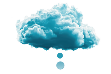 Transparent Cloud with Two Circles - A Symbol of Transparency and Openness
