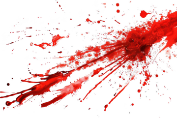 Transparent Blood Splatter on Black Background: A Visual Representation of Violence and Brutality