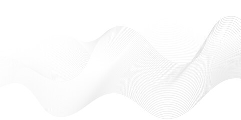 Fototapeta premium Vector wave digital white and gray blend futuristic technology flow tech transparent line stripe energy connection web music and sound, beautiful dynamic smooth space texture background.
