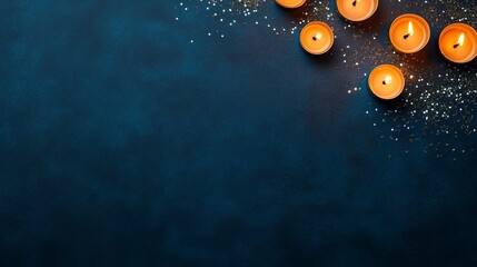 Cozy ambiance with candles and sparkling decorations