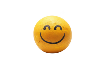 Transparent Yellow Sphere with Smiley Face - Exploring the Simple Joys of Life