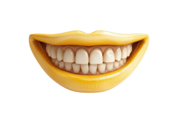 Transparent Yellow Smile 3D Render: A Digital Expression of Joy