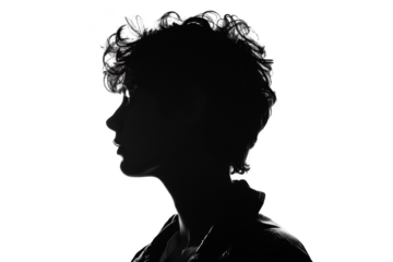 Transparent Silhouette of a Person in Profile: A Study in Shadows and Light