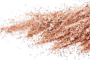 Transparent Red Glitter Explosion on Black Background