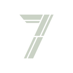 Monogram 7. Number 7. Number 7 design logo. Monogram letter mark 7 logo design. Monogram design vector logo. Monogram number 7 logo design. Simple number 7 monogram. Monogram 7 design logo.