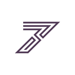 Monogram 7. Number 7. Number 7 design logo. Monogram letter mark 7 logo design. Monogram design vector logo. Monogram number 7 logo design. Simple number 7 monogram. Monogram 7 design logo.