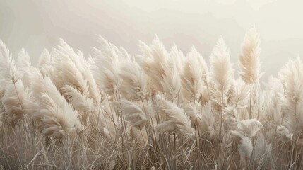 A field of tall, dry grass with a blue sky in the background