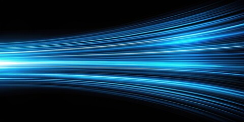 Abstract blue speed lines against a black background, speed lines, abstract, motion, speed, movement, blue, lines