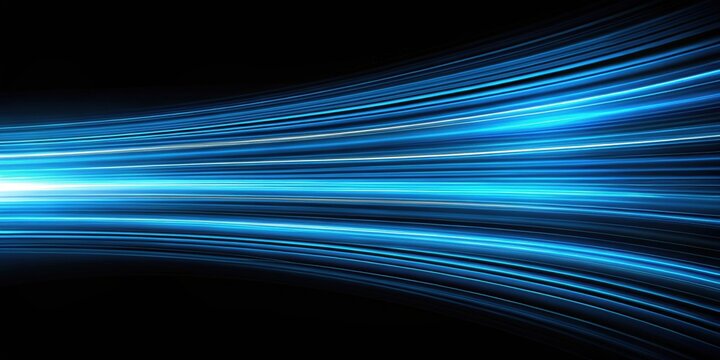 Abstract blue speed lines against a black background, speed lines, abstract, motion, speed, movement, blue, lines