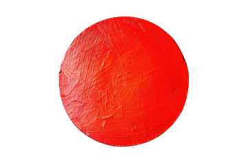Transparent Red Circle, Vivid Abstract Art on Black Background