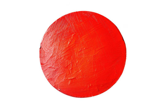 Transparent Red Circle, Vivid Abstract Art on Black Background